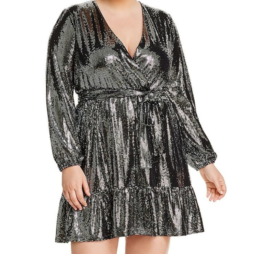 Michael Kors Plus Size Sequin "Disco Ball" Dress